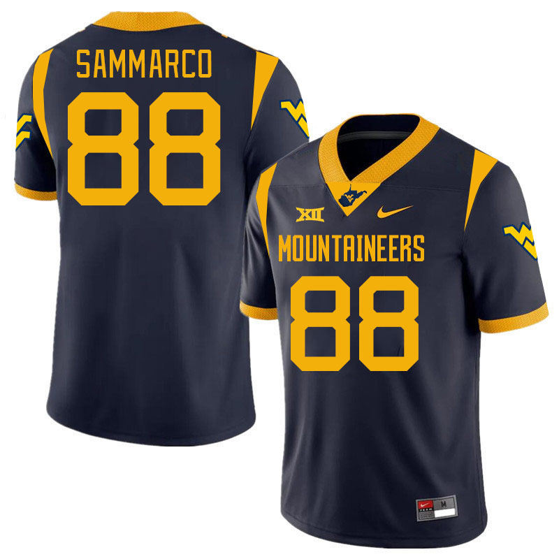 #88 Jack Sammarco West Virginia Mountaineers College 2024 New Uniforms Football Jerseys Stitched Sale-Navy